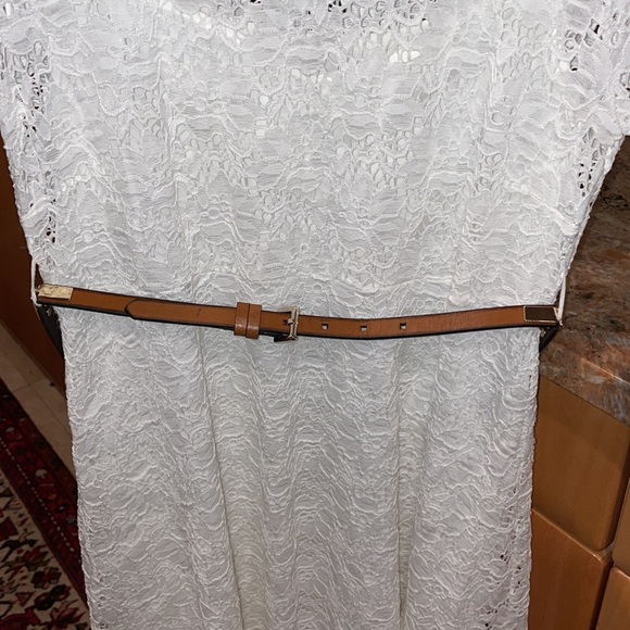 Pietro Brunelli size small NWOT size small maternity lace dress w leather belt - Picture 3 of 6